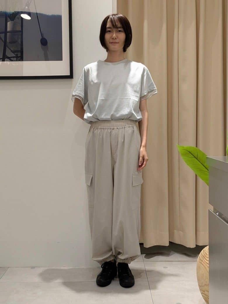 なめさんの「THE SHOP TK｜【ひんやり/UV/洗濯機OK】袖シアーTシャツ」を使ったコーディネート