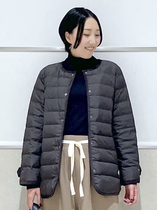 eriko さんの「Dessin｜【撥水・2WAY】ミュラーダウンコートミドル丈」を使ったコーディネート