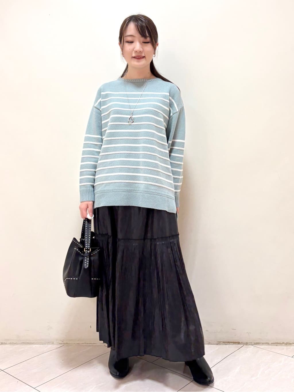 mikiさんの「Reflect｜【腰周りすっきり◎】プリーツギャザースカート」を使ったコーディネート