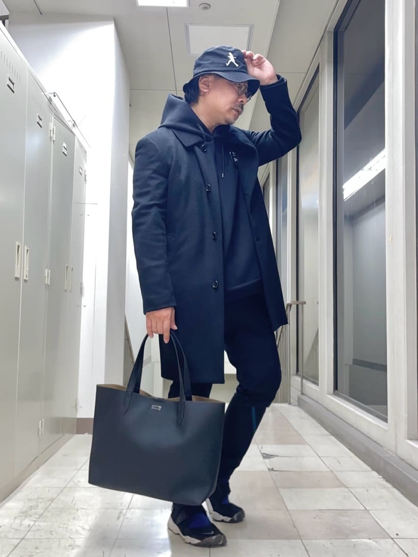 MAKOTO AIさんの「TAKEO KIKUCHI｜カシミヤブレンド ビーバー調ステンカラーコート」を使ったコーディネート