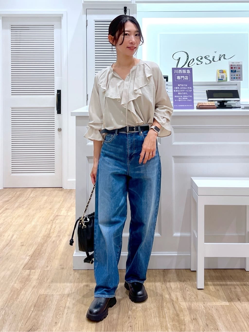canaさんの「Dessin｜【洗える】デニムカーブパンツ」を使ったコーディネート