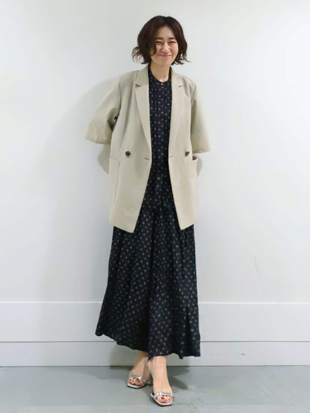 ミズタさんの「UNTITLED｜【吸水速乾/洗える】ハーフスリーブジャケット」を使ったコーディネート