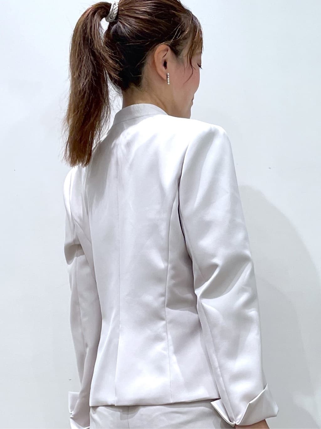Junさんの「index｜ストレッチノーカラージャケット／セットアップ対応【洗濯機洗い可／イージーアイロン／防シワ】」を使ったコーディネート