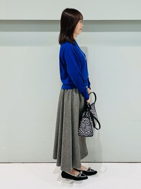 makiさんの「UNTITLED｜【アンサンブル可/洗える】シルクウールカシミヤ ドルマンスリーブニット」を使ったコーディネート