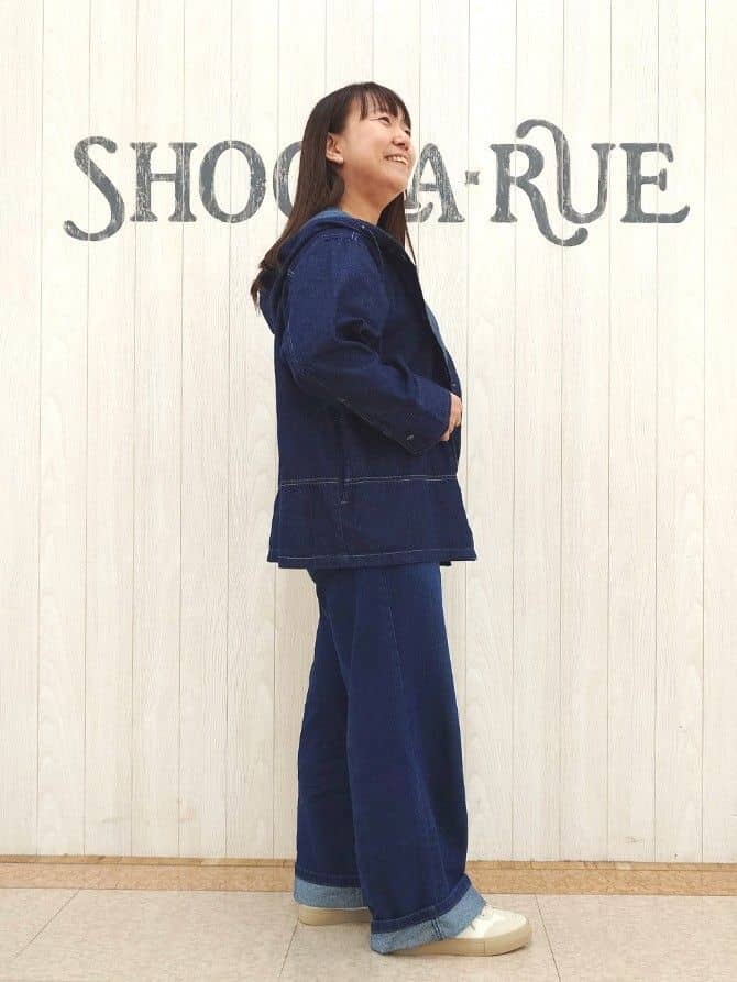 とろろさんの「SHOO･LA･RUE｜【S-LL】女性らしさ漂うハートネック テレコ5分袖トップス」を使ったコーディネート