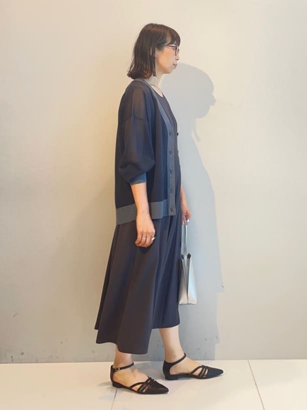 murayamaさんの「INDIVI｜【美シルエット】ノースリーブワンピース」を使ったコーディネート