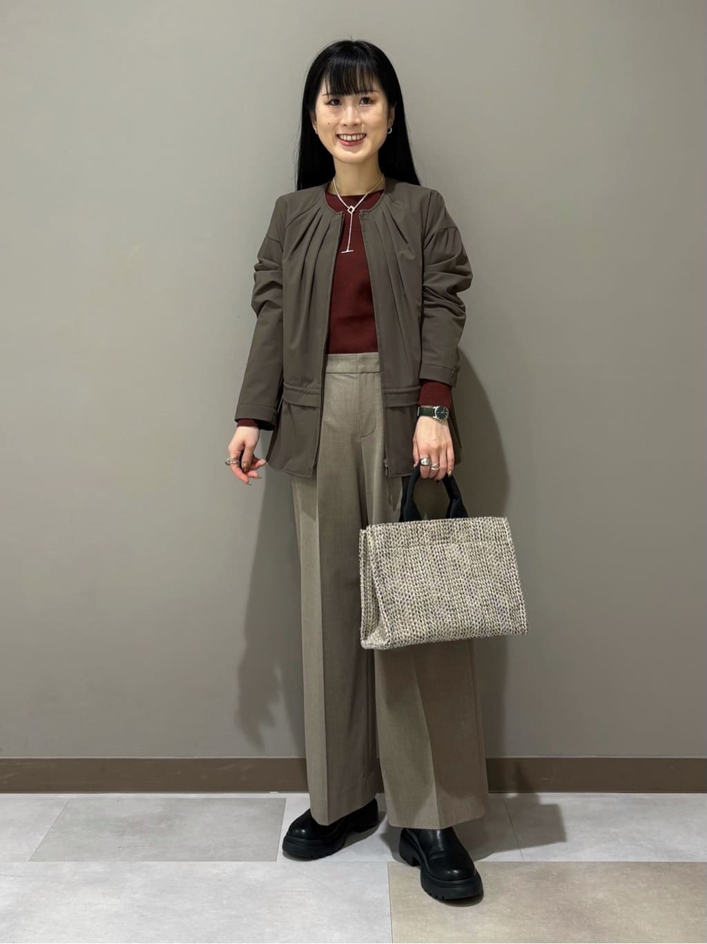 KEIKOさんの「INDIVI｜【洗える／選べる8色】トーンアップニット」を使ったコーディネート