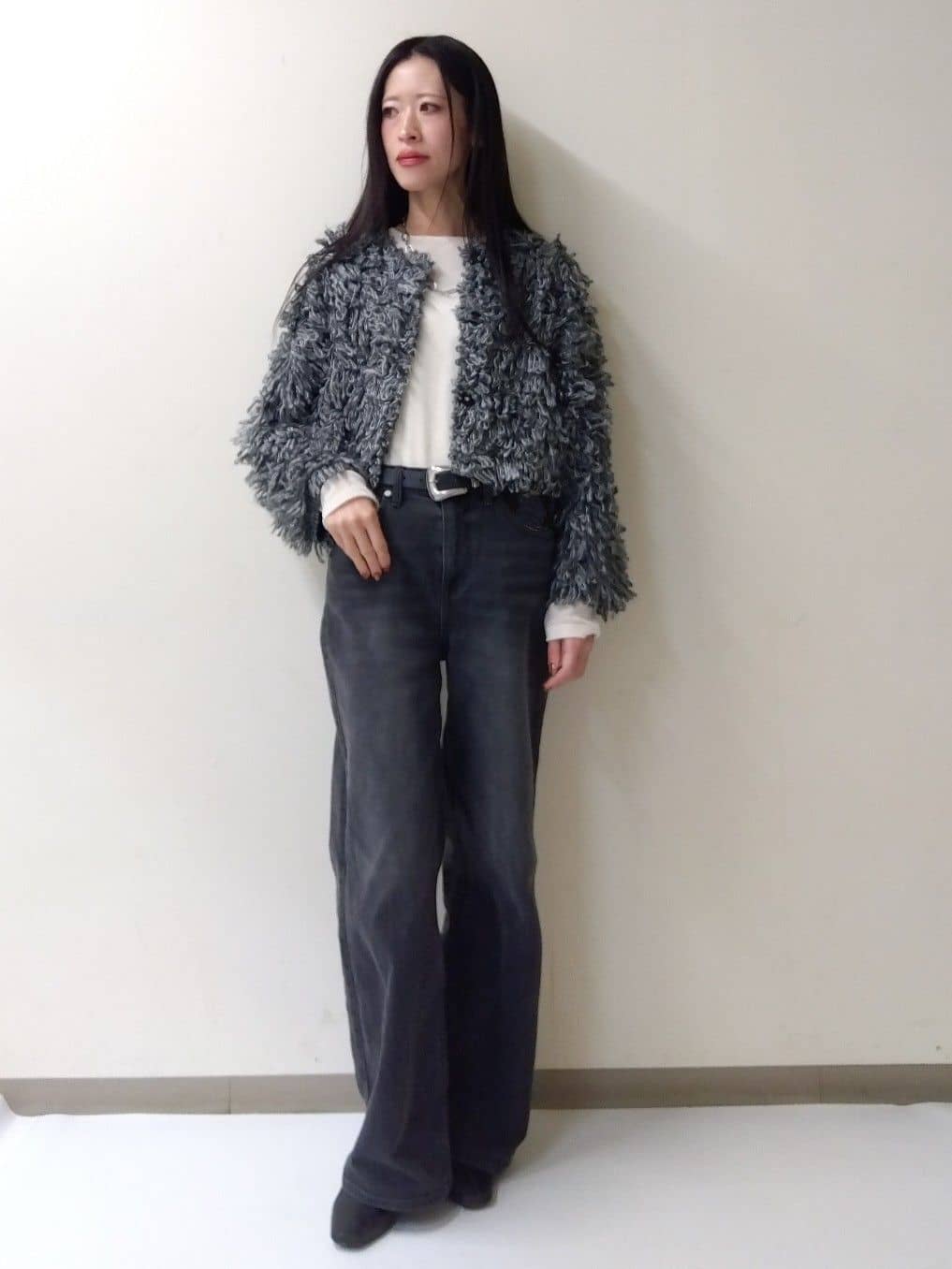yuriさんの「OPAQUE.CLIP｜ループヤーンニットカーディガン」を使ったコーディネート