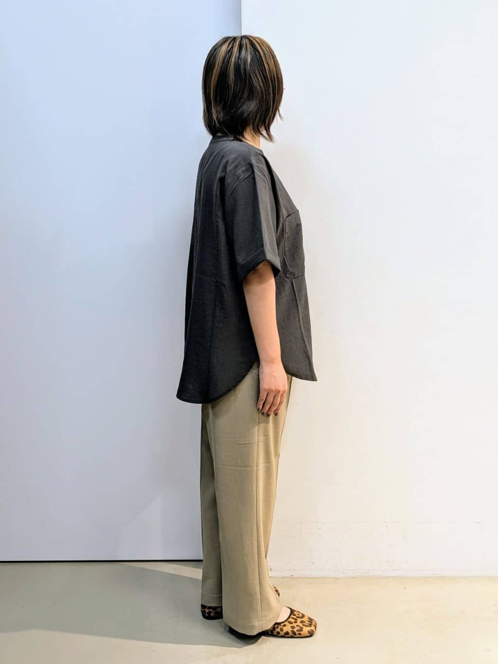 kotoさんの「THE SHOP TK｜ダブルポケット5分袖シャツ/体型カバー／洗濯機OK」を使ったコーディネート