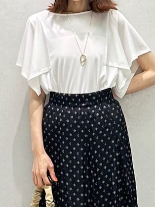 Miwaさんの「UNTITLED｜【セットアップ可/ウエストゴム/リラクシー】スクエアジオメ柄スカーチョ」を使ったコーディネート