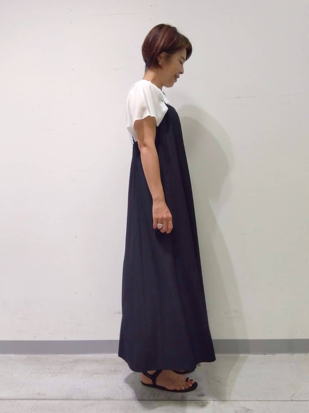 Kさんの「INDIVI｜【UVケア】エアリージョーゼット キャミワンピース」を使ったコーディネート