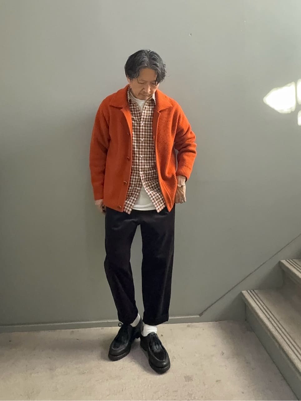 デザイナーTAKEman さんの「TAKEO KIKUCHI｜マルチギンガムチェック シャツ」を使ったコーディネート