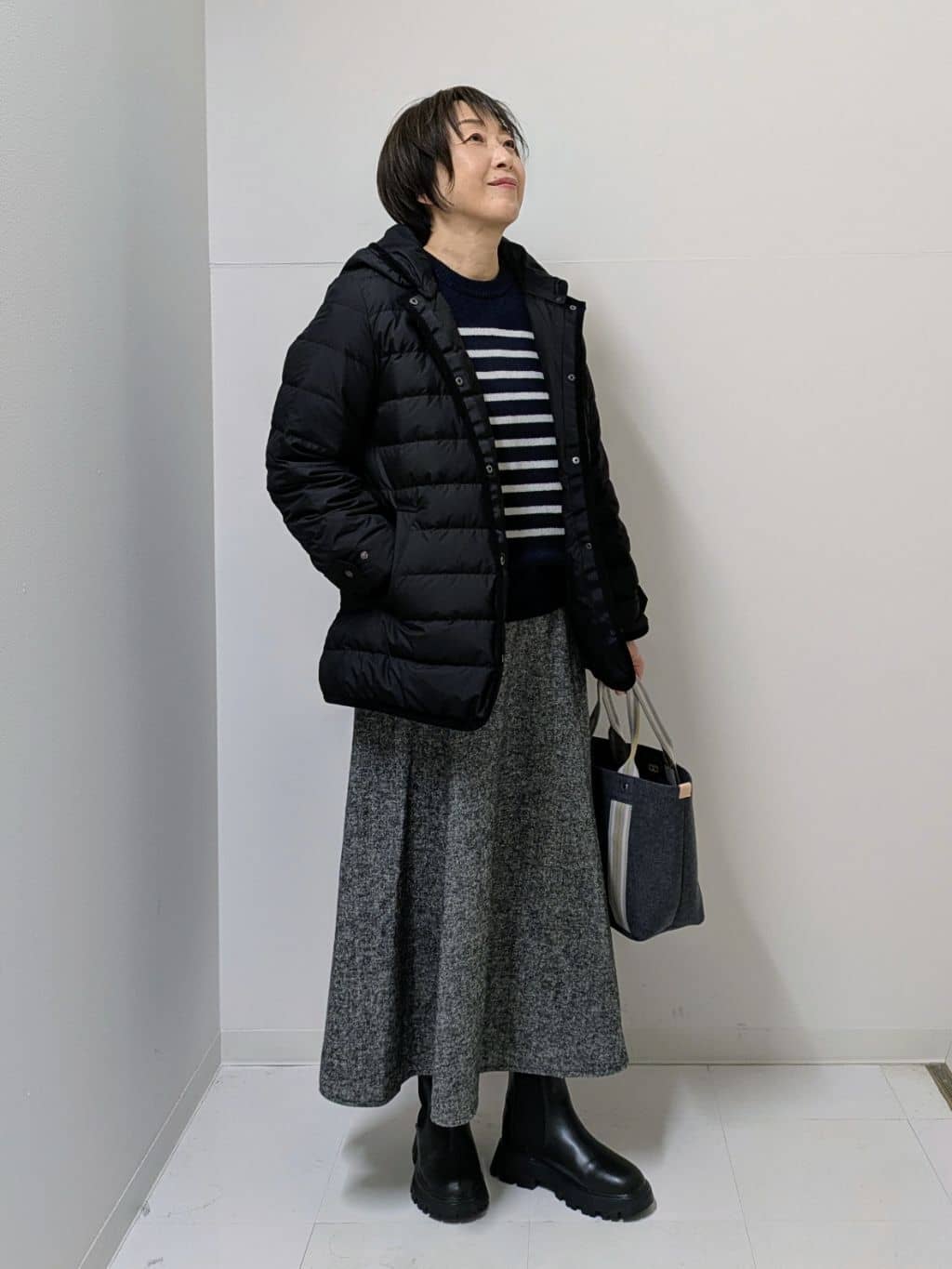 Asaさんの「Dessin｜【撥水・2WAY】ミュラーダウンコートミドル丈」を使ったコーディネート