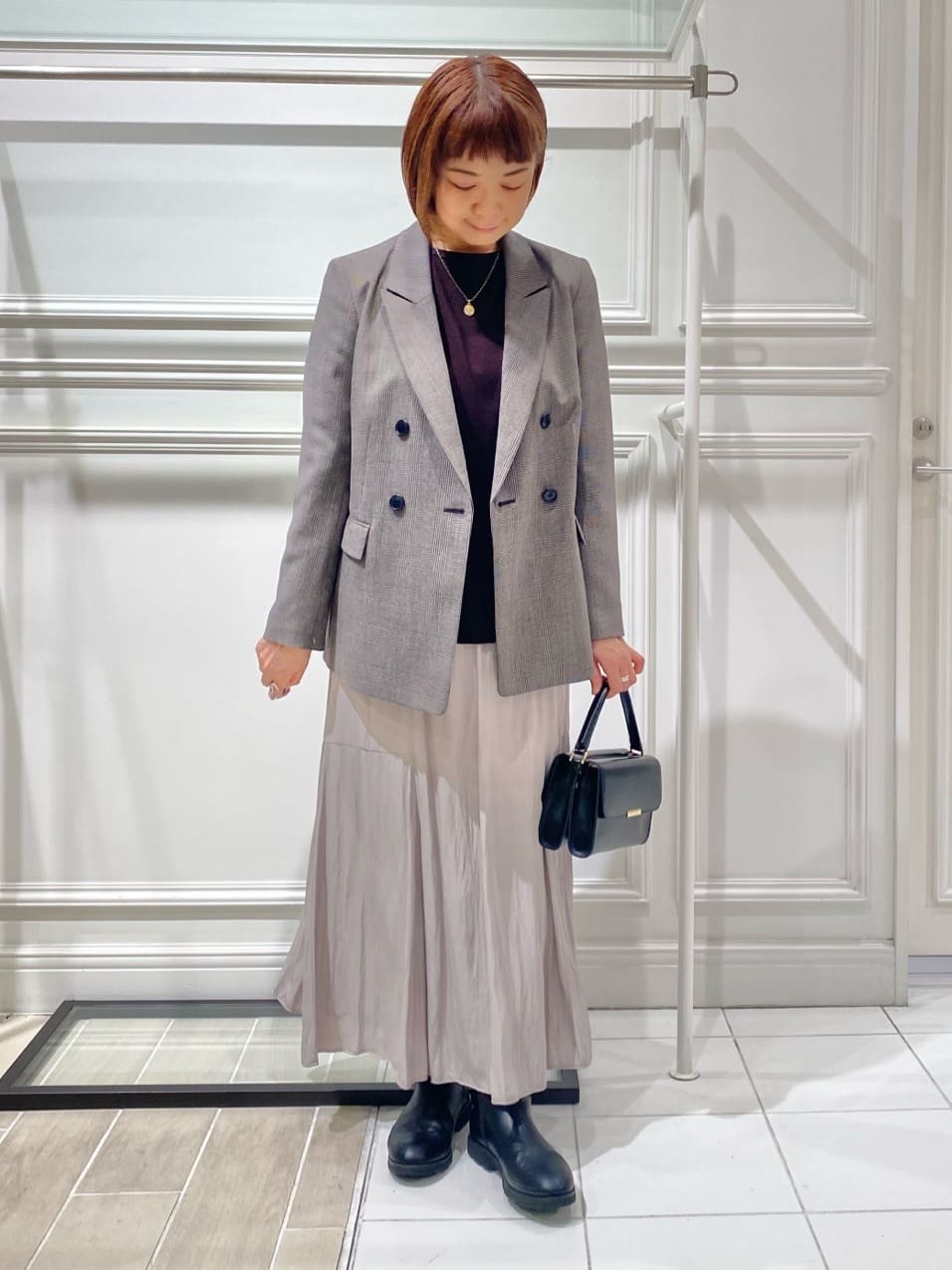 AKKOさんの「UNTITLED｜【セットアップ可】ウールライク ダブルブレストジャケット」を使ったコーディネート