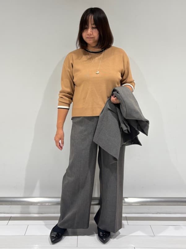 SAEさんの「Reflect｜【単品使いOK◎／セットアップ可】リラクシーメランジワイドパンツ」を使ったコーディネート