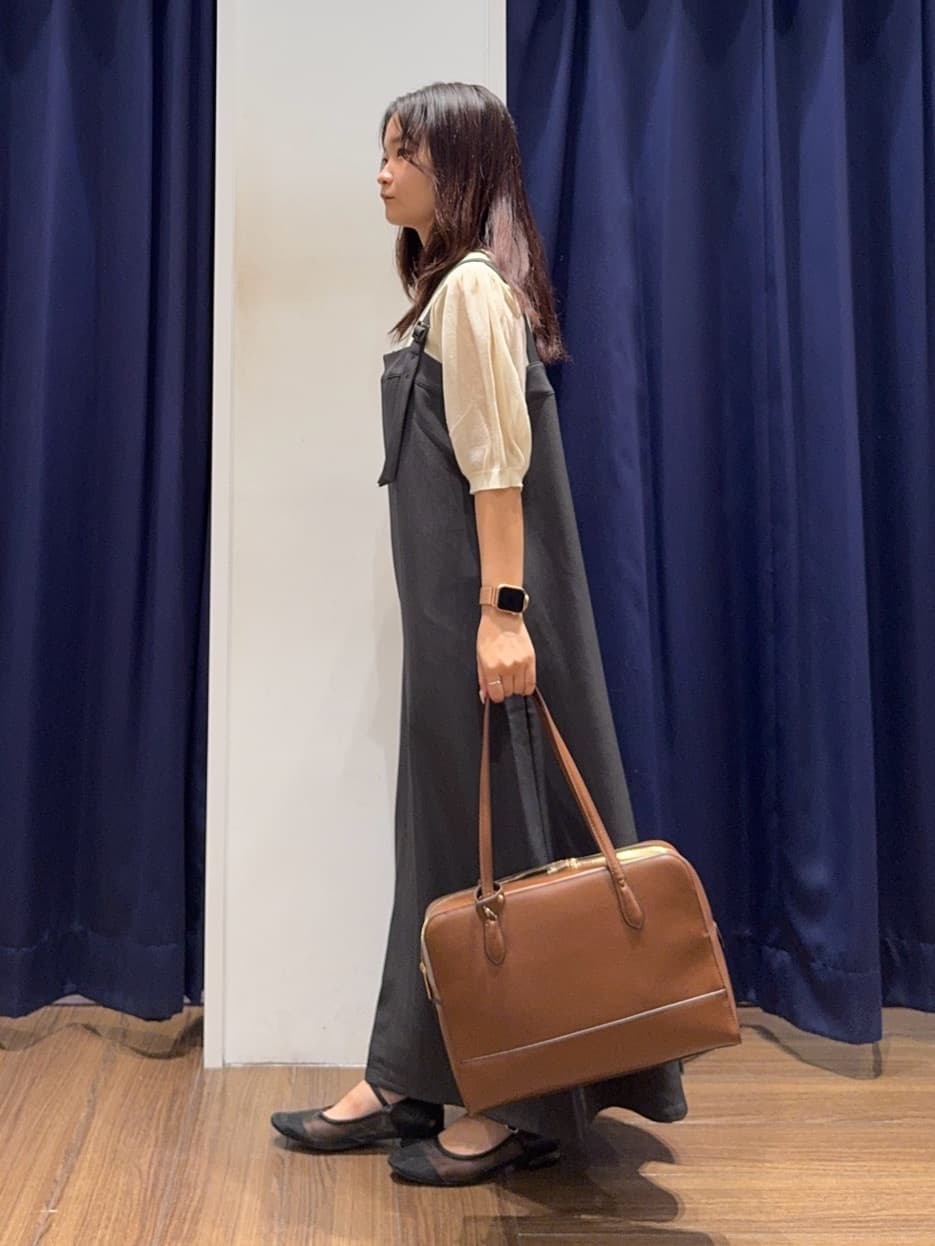 cherryさんの「THE SHOP TK｜シアーパフ袖ニット【洗濯機OK】」を使ったコーディネート