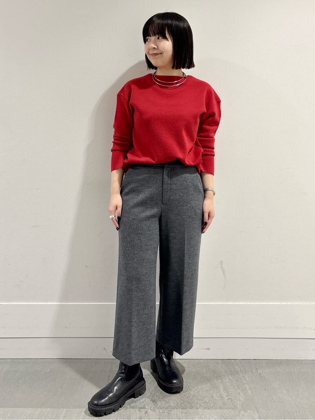 モエカさんの「UNTITLED｜【洗える】モックネックミラノリブニット」を使ったコーディネート