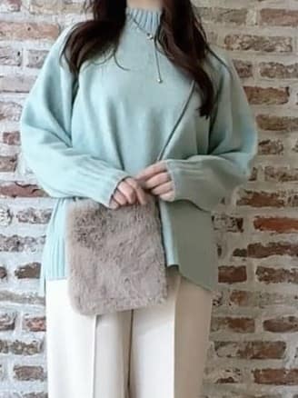 tokiさんの「THE SHOP TK｜ふんわり柔らかきれい色 ウール混ハイネックニット」を使ったコーディネート