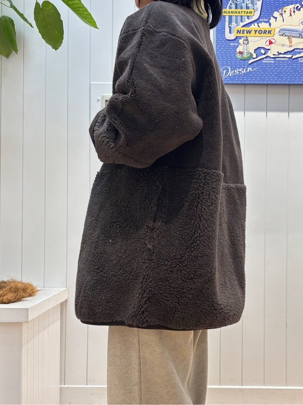 OKADAさんの「Dessin｜【2WAY】フェイクムートンコート」を使ったコーディネート