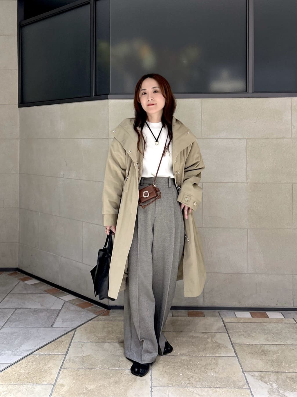 よねさんの「INDIVI｜【再入荷】ファブリックフォルムスリーブニット」を使ったコーディネート