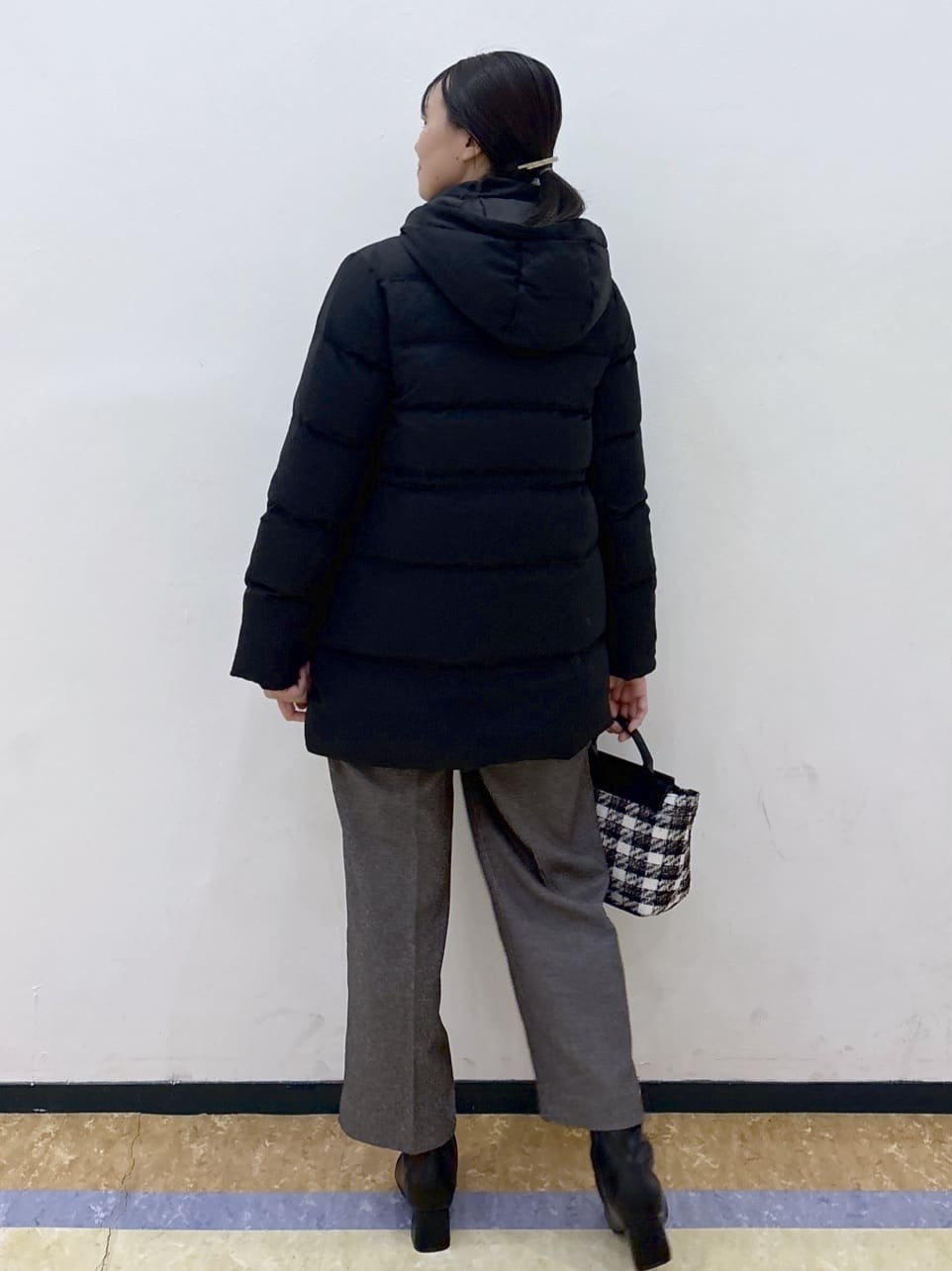 akariさんの「index｜KAWADAダウンドロストミドルコート【撥水／洗濯機OK／2WAY／静電気防止裏地】《XS～3L》」を使ったコーディネート