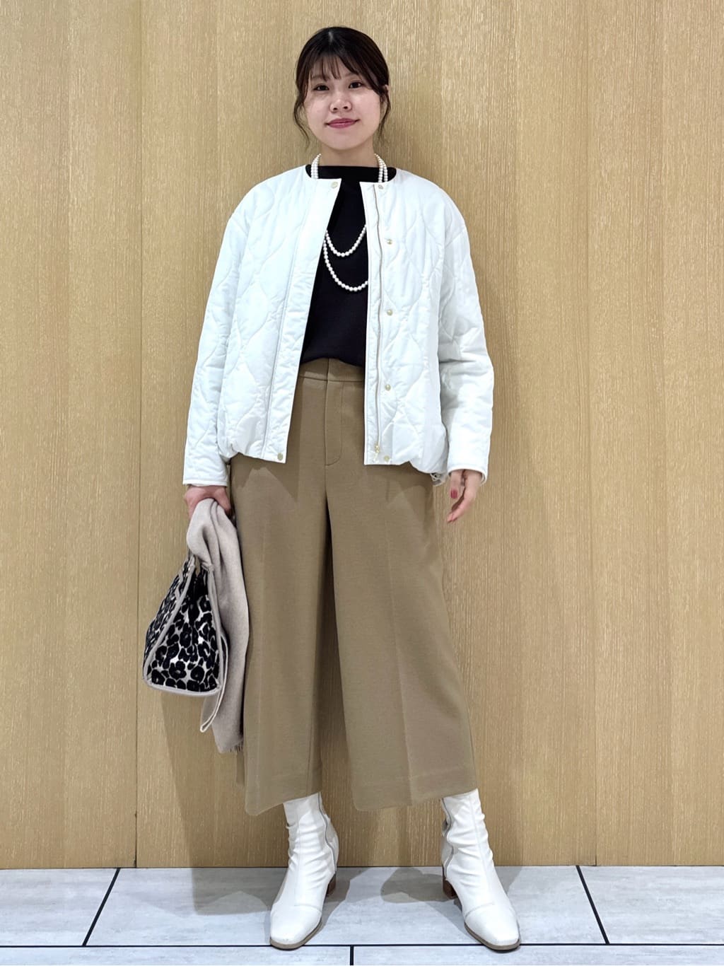 nanaさんの「UNTITLED｜【洗える】モックネックミラノリブニット」を使ったコーディネート