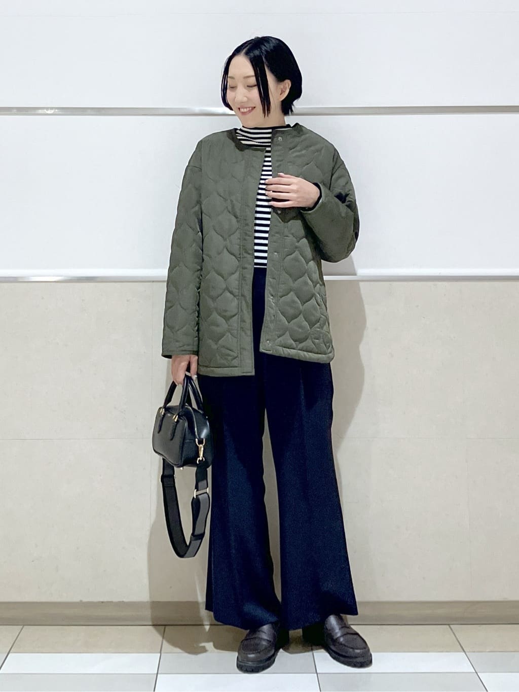 eriko さんの「Dessin｜【洗える】リブタートルネックニット」を使ったコーディネート