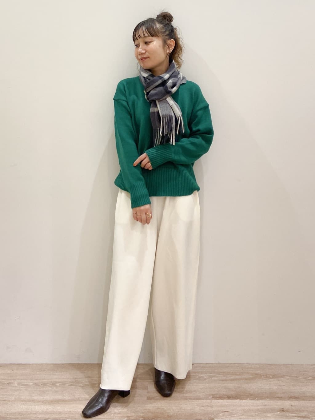 risayanさんの「OPAQUE.CLIP｜イージーワイドパンツ【洗濯機OK】」を使ったコーディネート