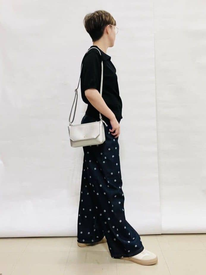 なっちゃんさんの「SHOO･LA･RUE｜【S-LL/洗える】大人の抜け感 スキッパーニット」を使ったコーディネート
