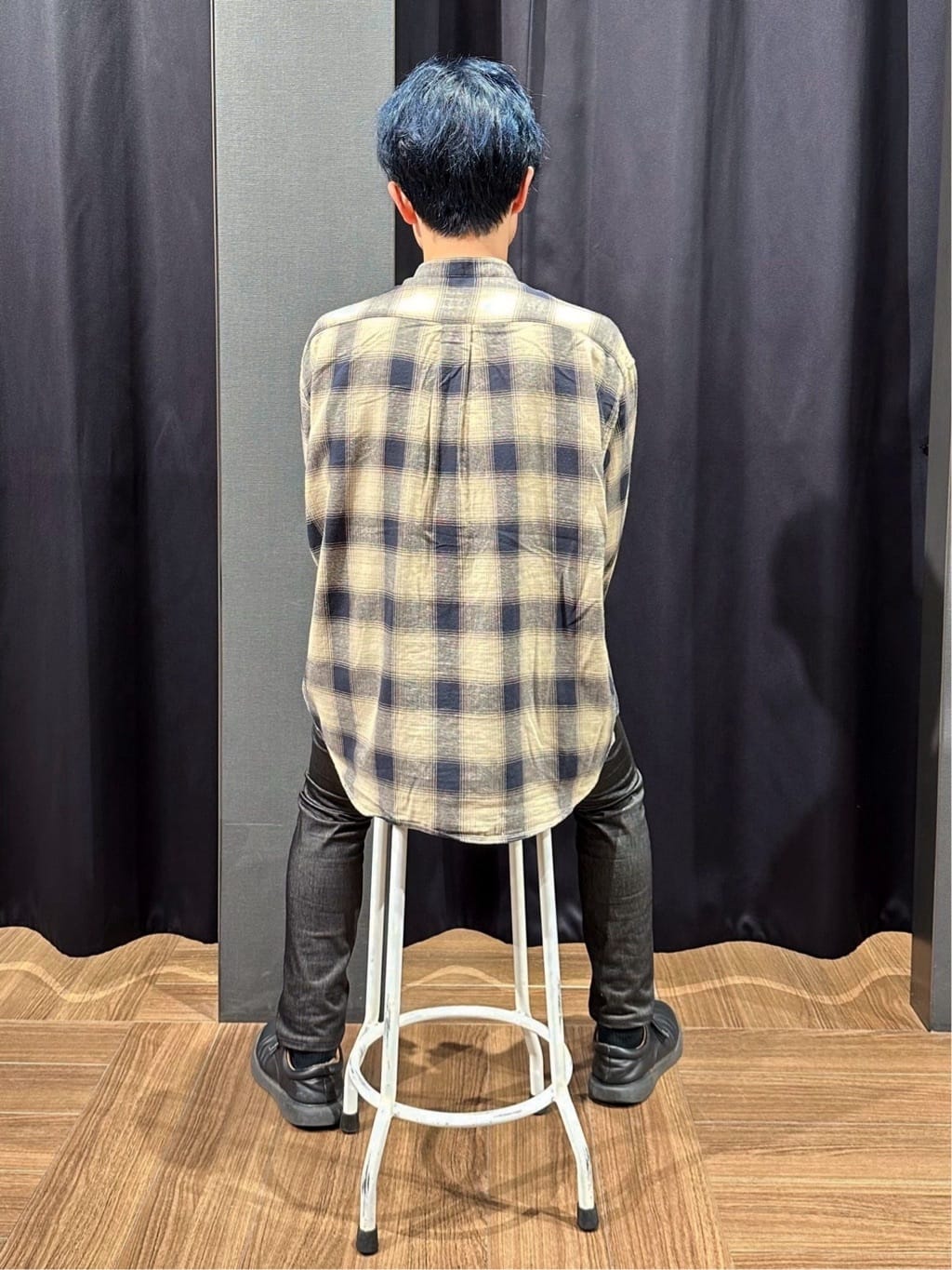 tomoyaさんの「THE SHOP TK｜オンブレーチェックバンドカラーシャツ 【洗濯機OK】」を使ったコーディネート