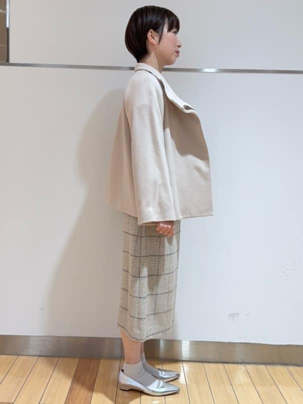 あやさんの「UNTITLED｜【きれいめ/洗える】ラメ入りワイドボートネックニット」を使ったコーディネート