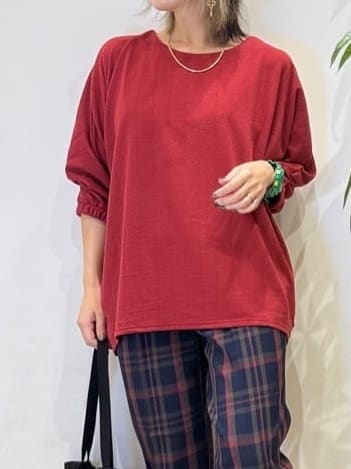 misakiさんの「SHOO･LA･RUE｜【S-LL/7分袖】ゆるシルエットが心地よい ドルマントップス」を使ったコーディネート