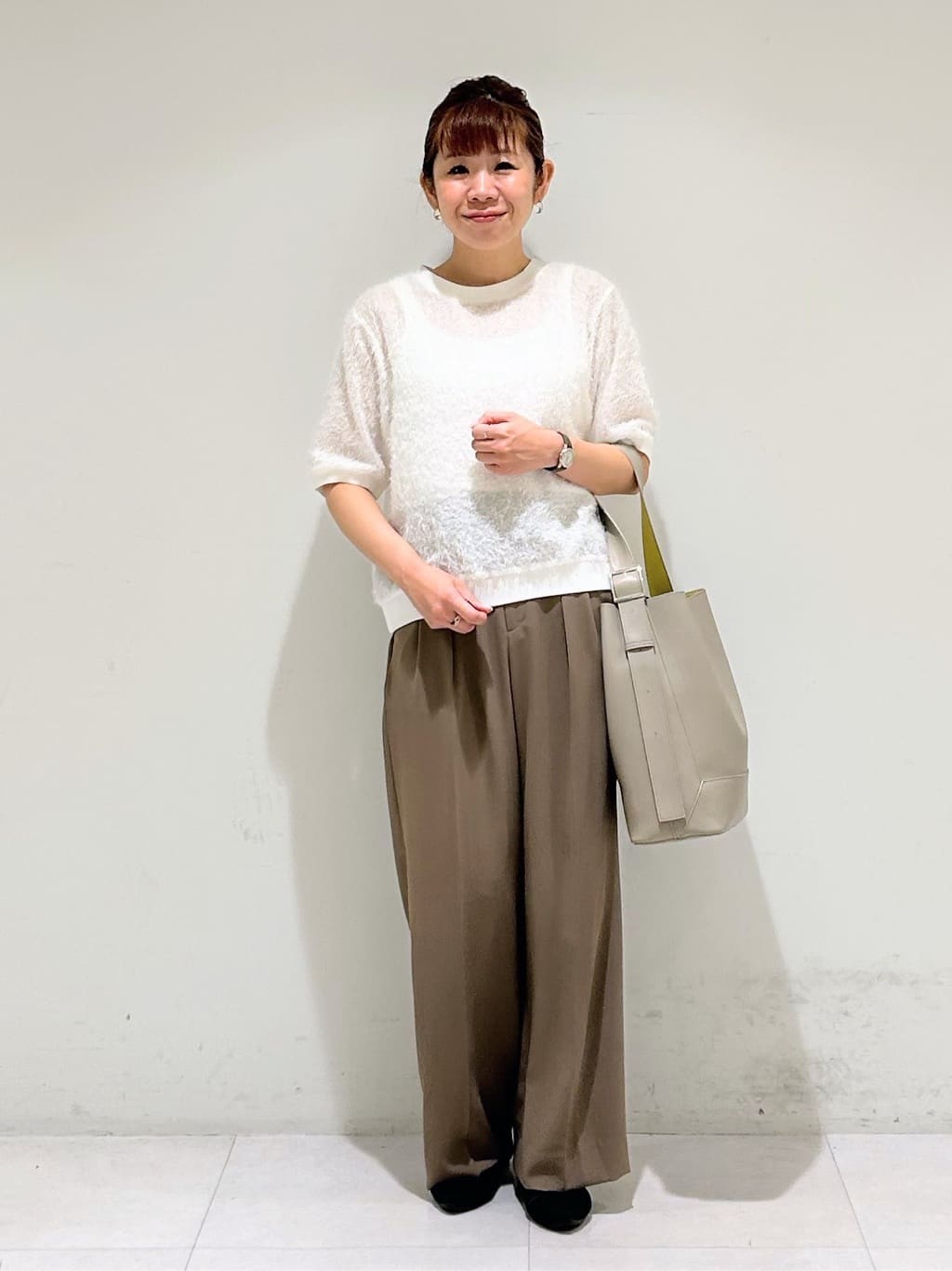 tsuyuさんの「INDIVI｜ヘアリージャカードトップス」を使ったコーディネート
