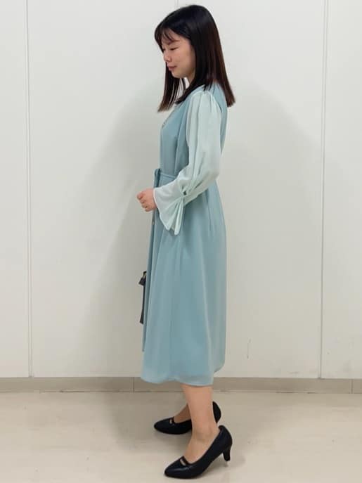 ゆうさんの「Reflect｜【SS-4Lサイズ／付属リボン】スリーブデザインジョーゼットワンピース」を使ったコーディネート