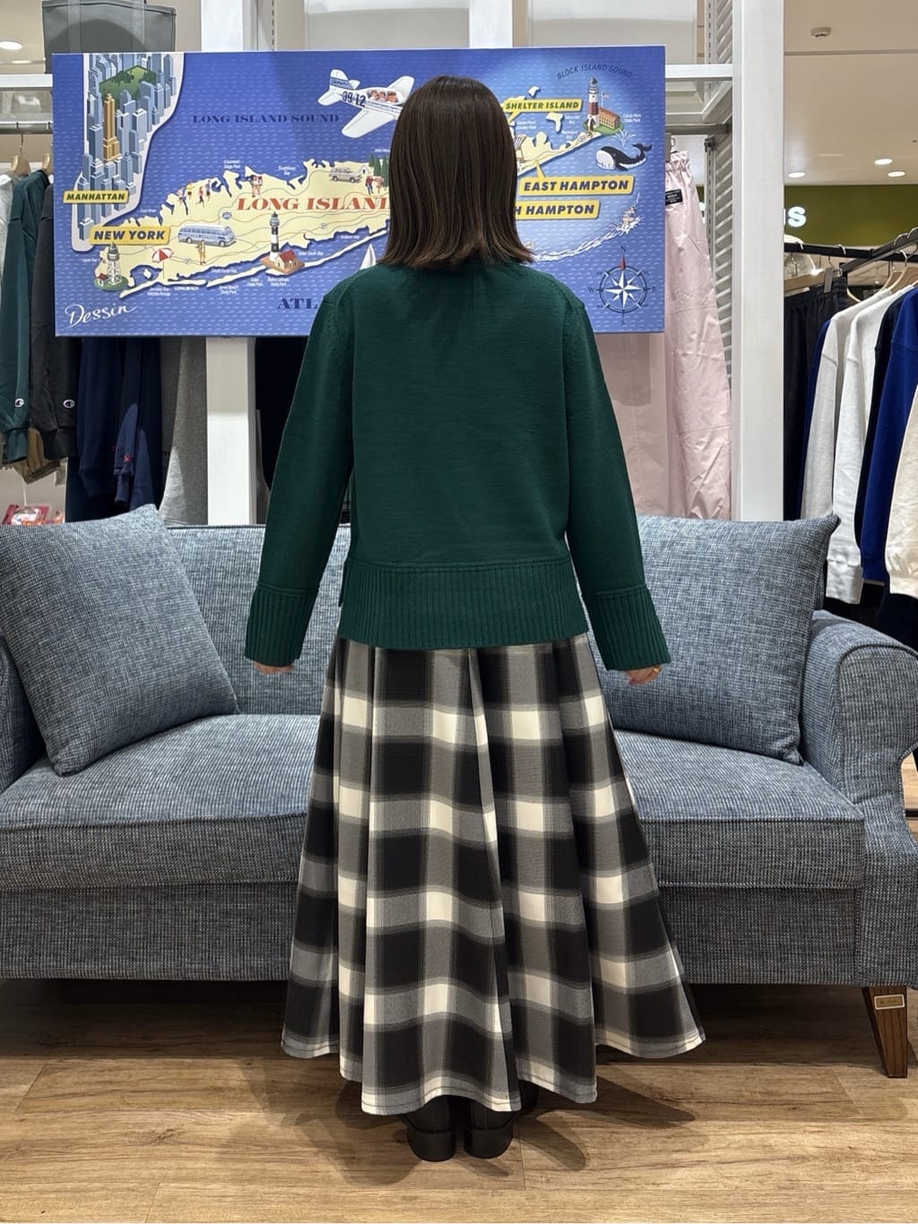 risaさんの「Dessin｜【洗える】センタータックラインハイネックニット」を使ったコーディネート