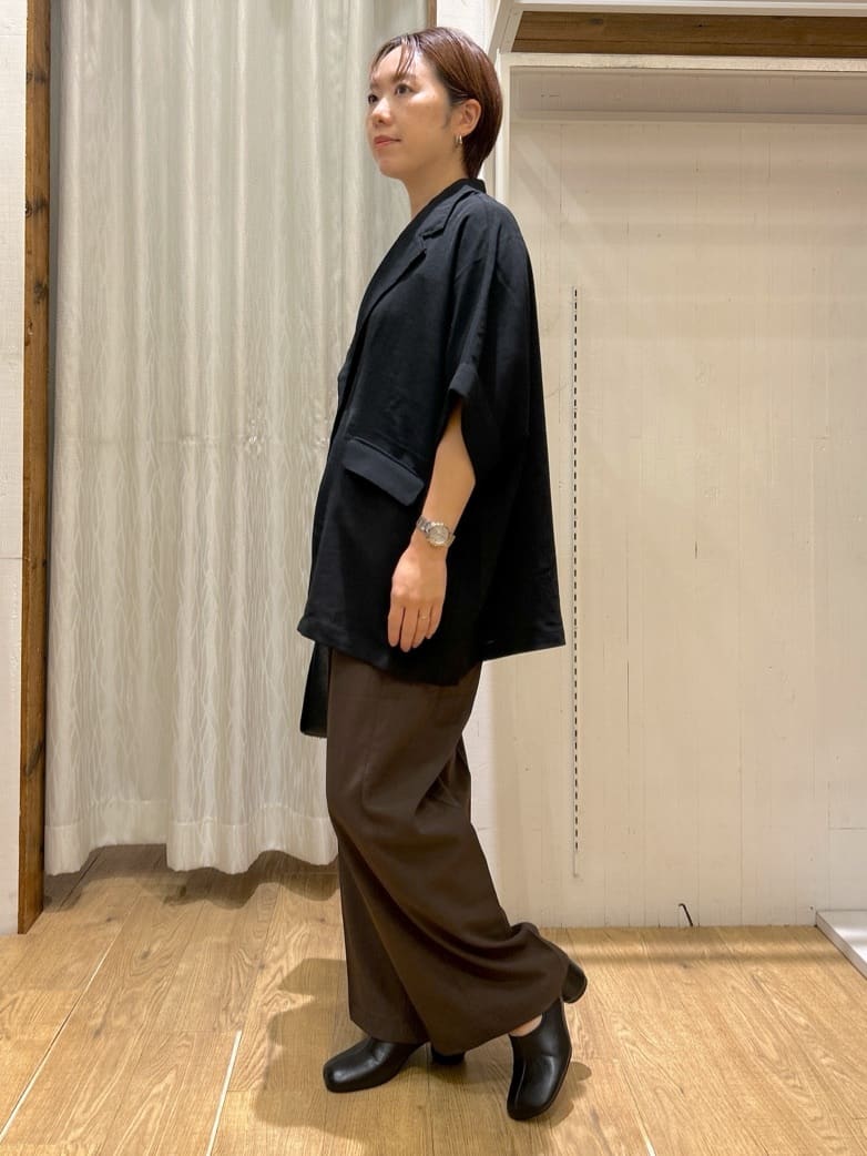 ga_riさんの「THE SHOP TK｜ドルマン半袖ジャケット【洗える】」を使ったコーディネート