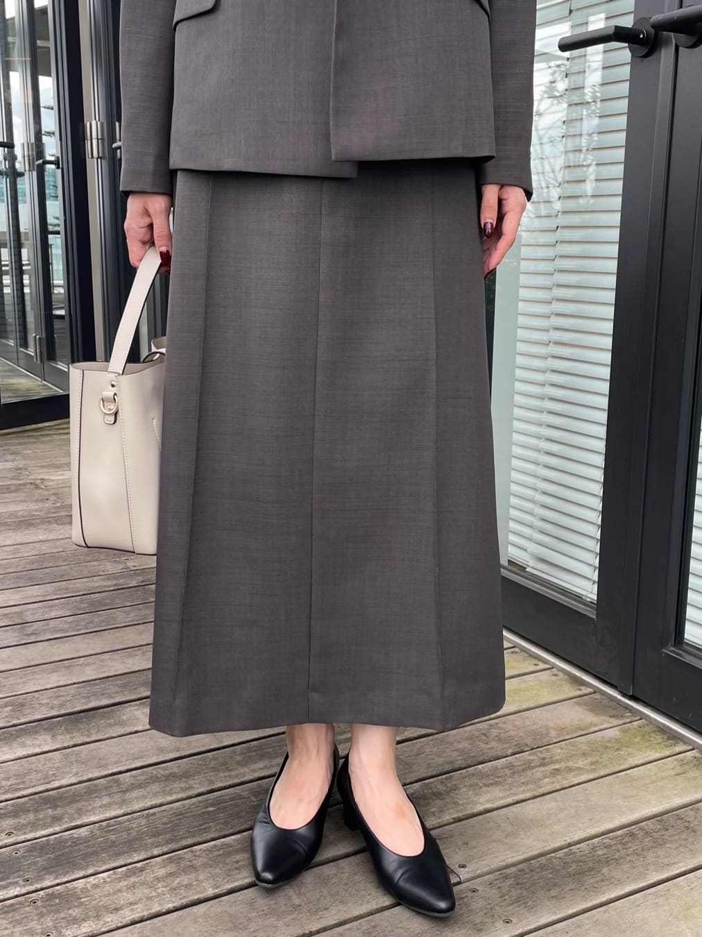 NATSUMIさんの「grove｜【カセット服】ダブルブレストテーラードジャケット」を使ったコーディネート