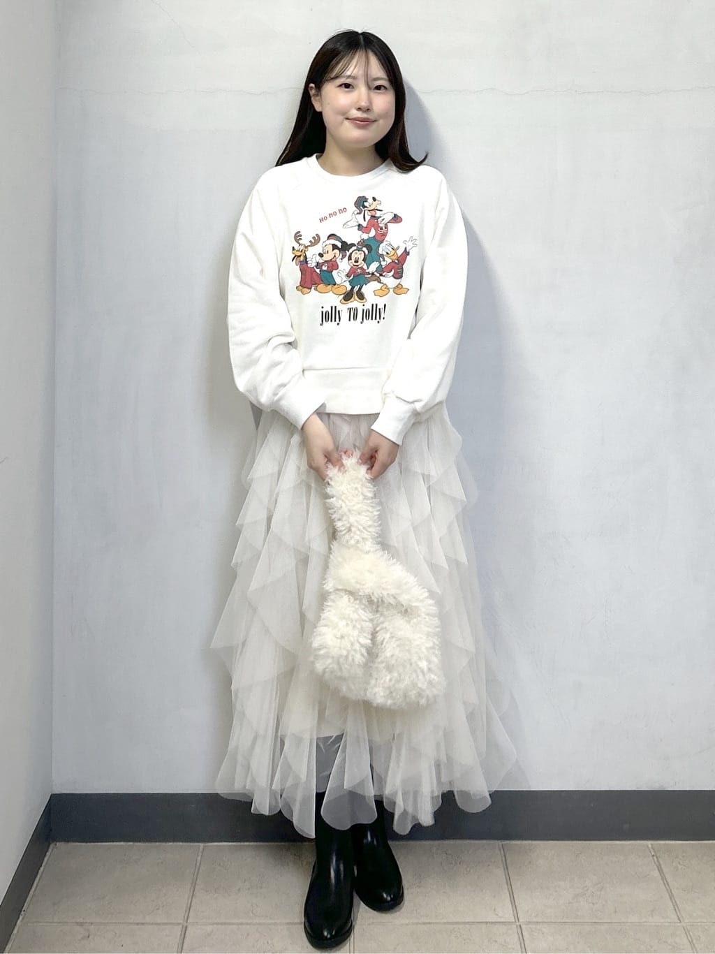 sayaさんの「OPAQUE.CLIP｜《Mickey Mouse》プリントアソートスウェット【洗濯機OK】」を使ったコーディネート