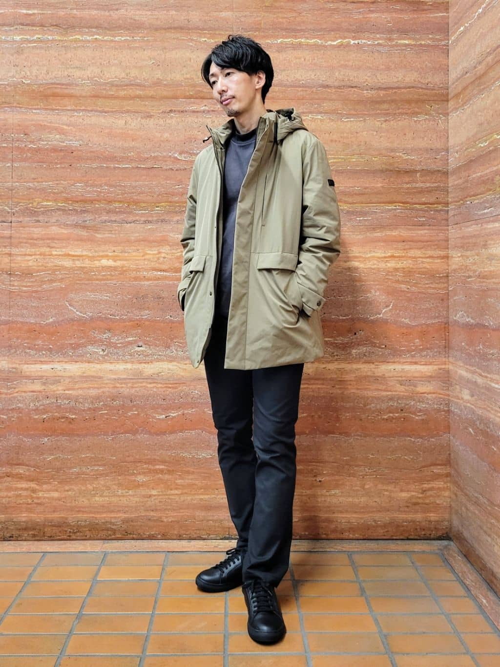 piroyaさんの「TAKEO KIKUCHI｜【None Of Stress】ストレッチ ダウンブルゾン」を使ったコーディネート