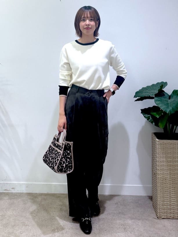 yukaさんの「UNTITLED｜【アンサンブル可/洗える】ウールミラノリブニット」を使ったコーディネート