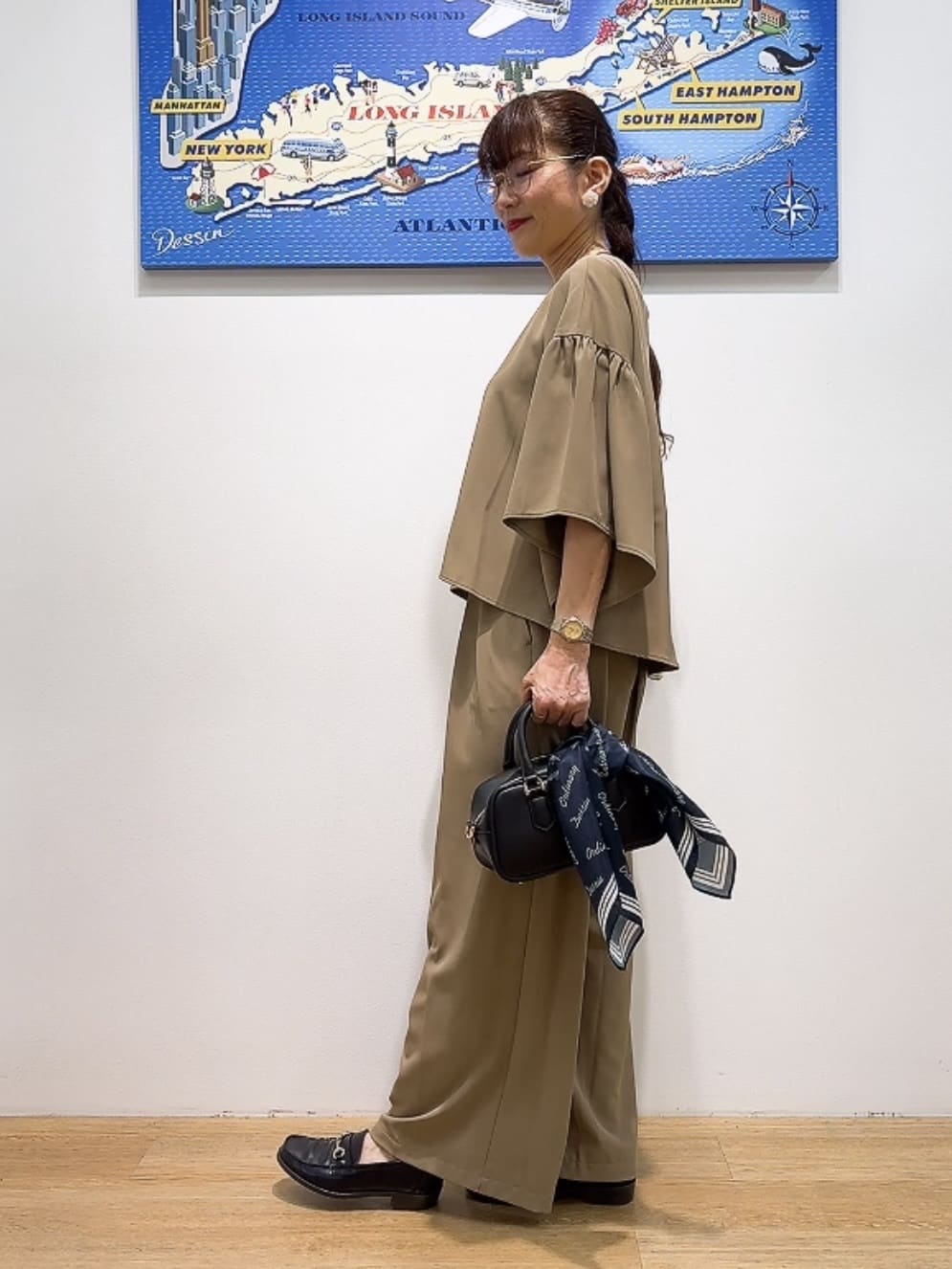 Yasucoさんの「Dessin｜【セットアップ可・洗える】フレアスリーブブラウス」を使ったコーディネート