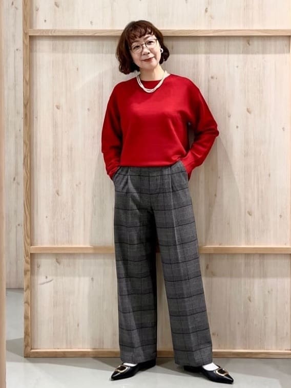 nakoさんの「THE SHOP TK｜【S-XLサイズ/選べる7色】どこから見ても美しい ガーターニット/毛玉になりにくい/洗濯機OK」を使ったコーディネート