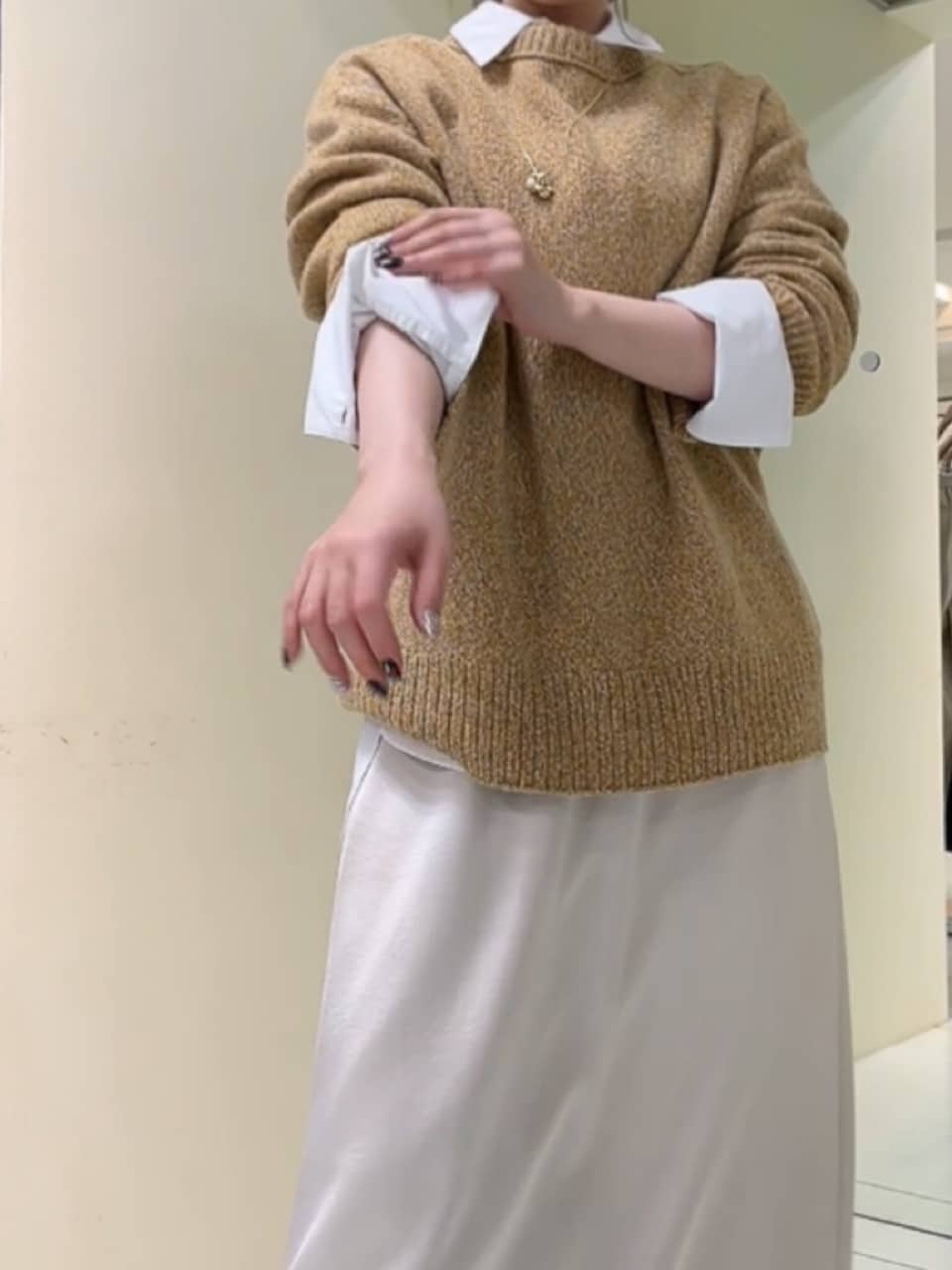 watanabeさんの「UNTITLED｜【ゆったり】三つ杢カラーニット」を使ったコーディネート