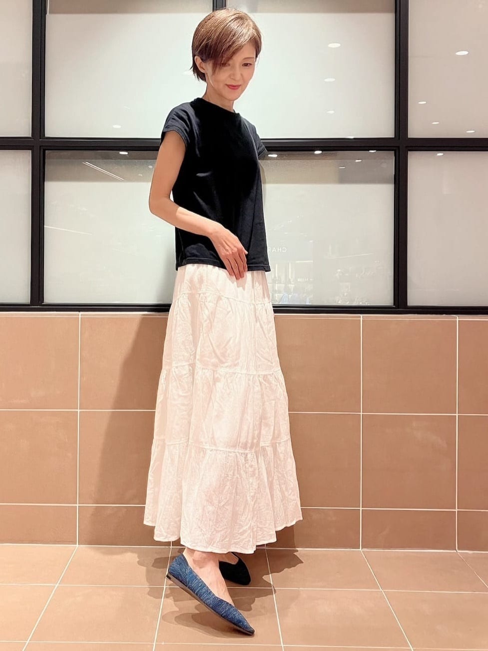 Ｋさんの「ESPERANZA｜Oito和紙フラットパンプス」を使ったコーディネート