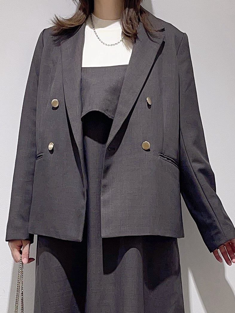 HITOMIさんの「grove｜【カセット服】ダブルブレストテーラードジャケット」を使ったコーディネート