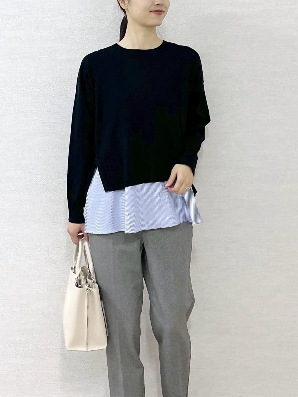 sachikoさんの「OPAQUE.CLIP｜《ツインセット》リラクシーサイドスリットニット&times;ドッキングタンク【洗濯機洗い可】」を使ったコーディネート
