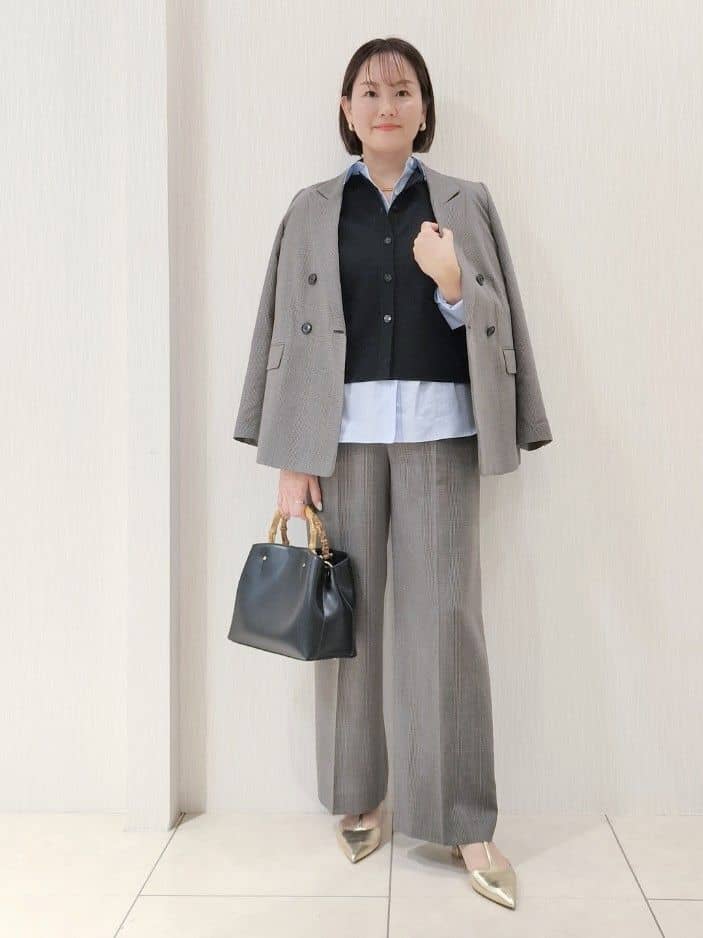 naokoさんの「UNTITLED｜【セットアップ可】ウールライク ダブルブレストジャケット」を使ったコーディネート