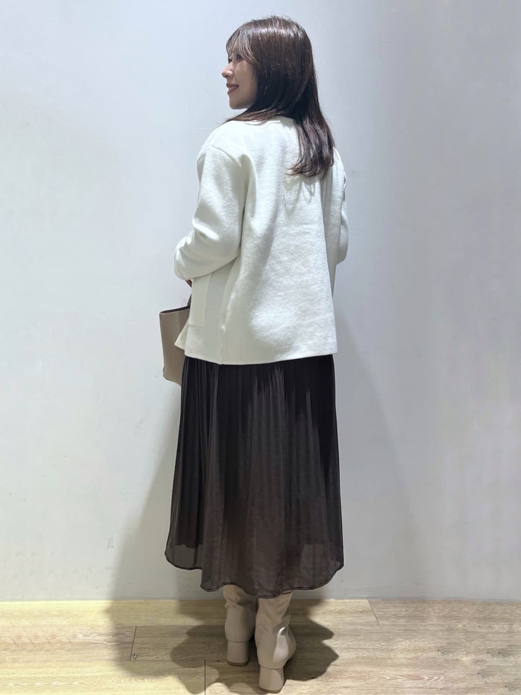 さやかさんの「index｜《5色展開／S-3Lサイズ》プリーツフレアワンピース【洗濯機OK／防シワ】」を使ったコーディネート
