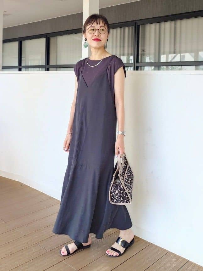 MUTSUKOさんの「UNTITLED｜【ジャージ素材】インナードッキングシアーカットソー」を使ったコーディネート