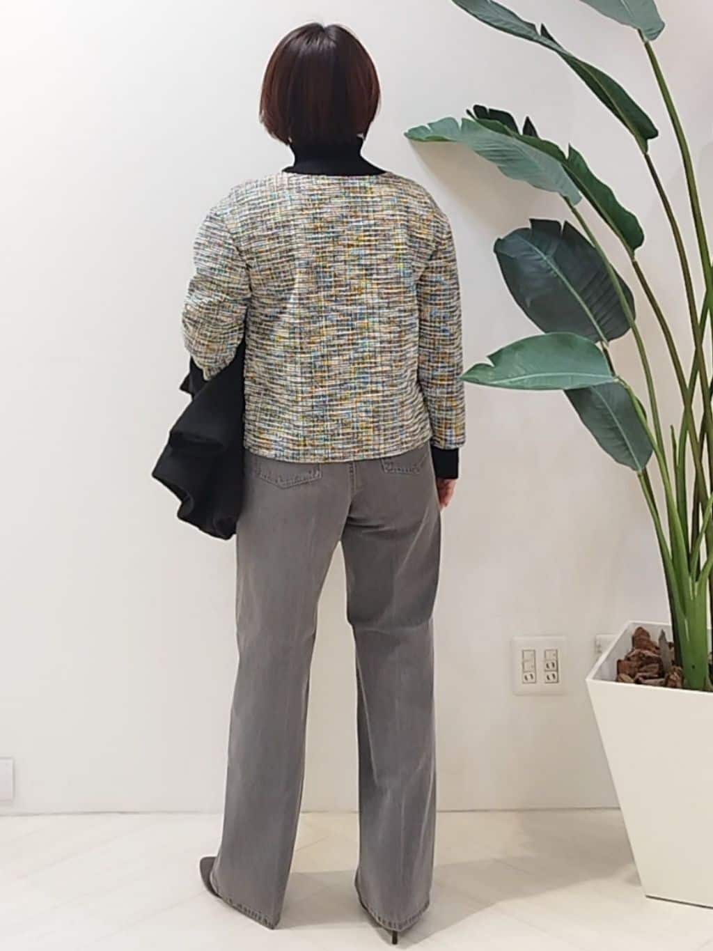 s u g iさんの「UNTITLED｜【手洗い可／日本製／ジャージ素材／セットアップ可】ラメ意匠素材トップス」を使ったコーディネート